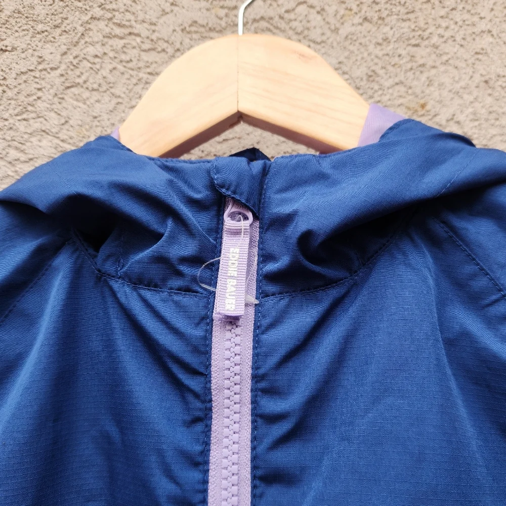 EDDIE BAUER Kids Jacket Size 5/6 Blue Purple Full Zip Shell